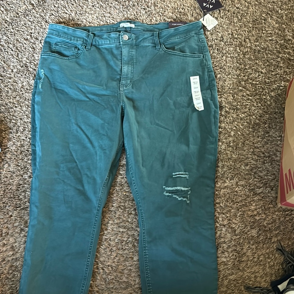 High rise skinny jeans